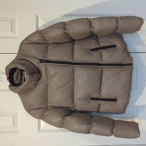 Bod & Christensen Leather Puffer Jacket